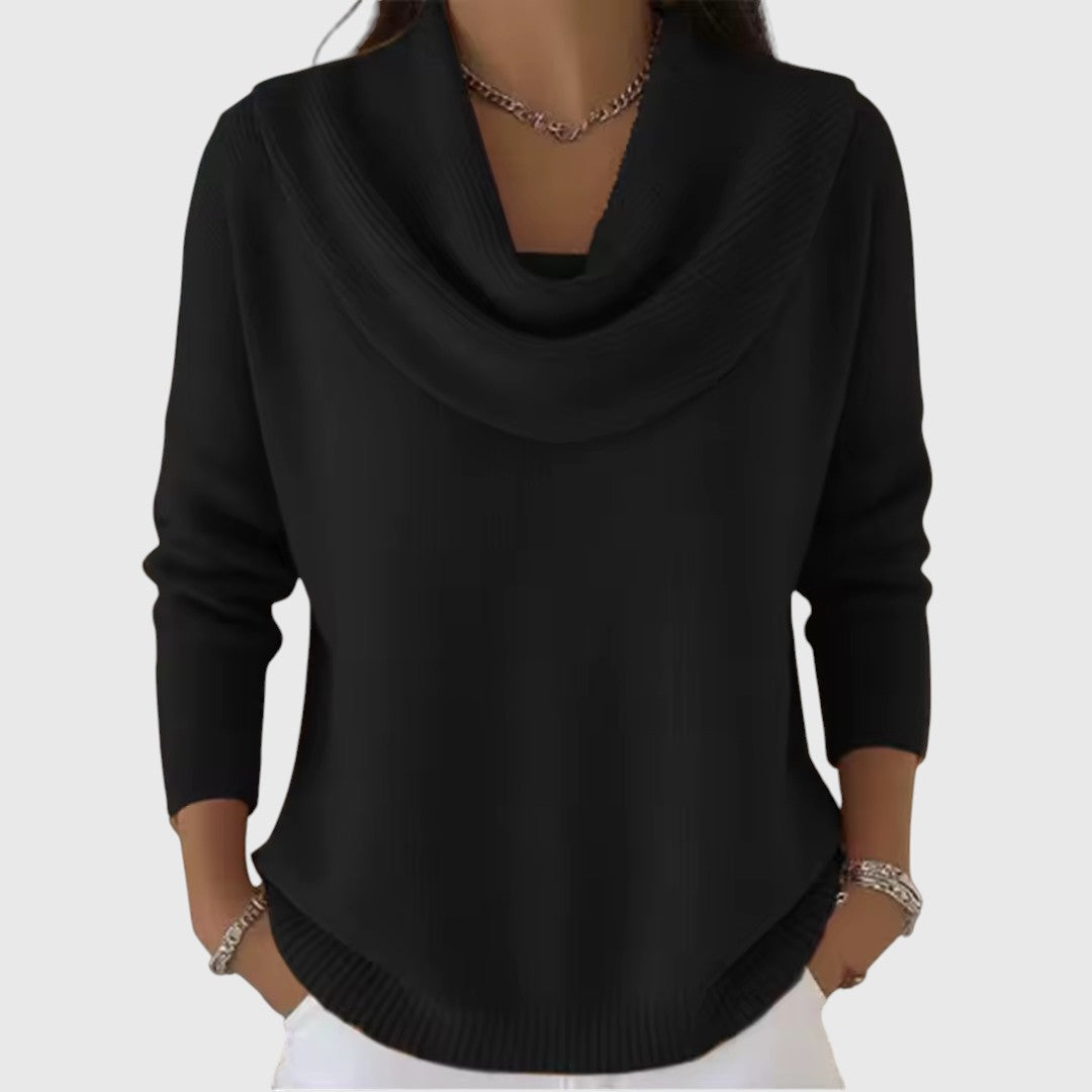 Európa - Pulóver gallérral és puha tapintással a stílusos kényelemért