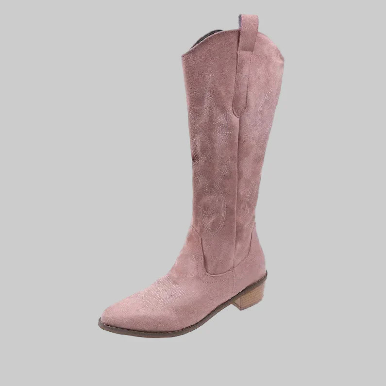 Elka Cowboy Western Csizmák Suede-ből