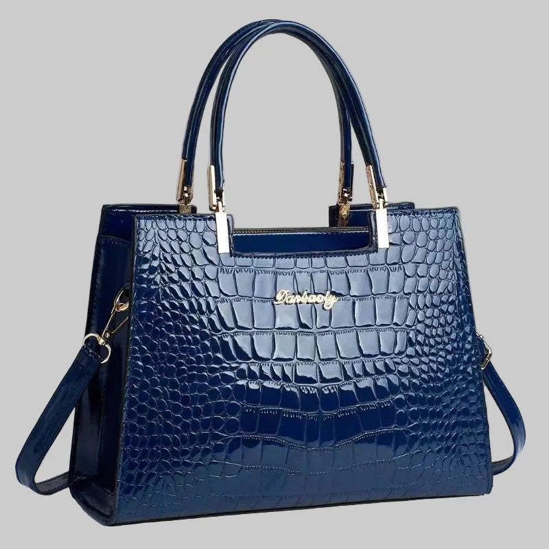 Erain - Fényes krokodilbőr táska