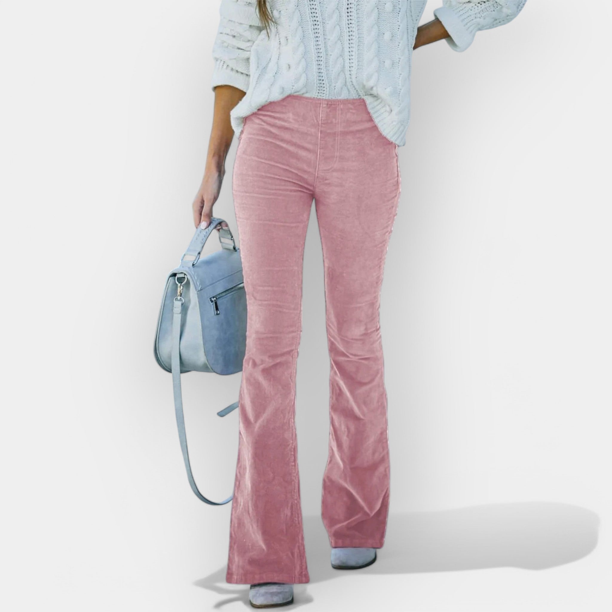 Magas Derékú Nadrág Széles Szárral