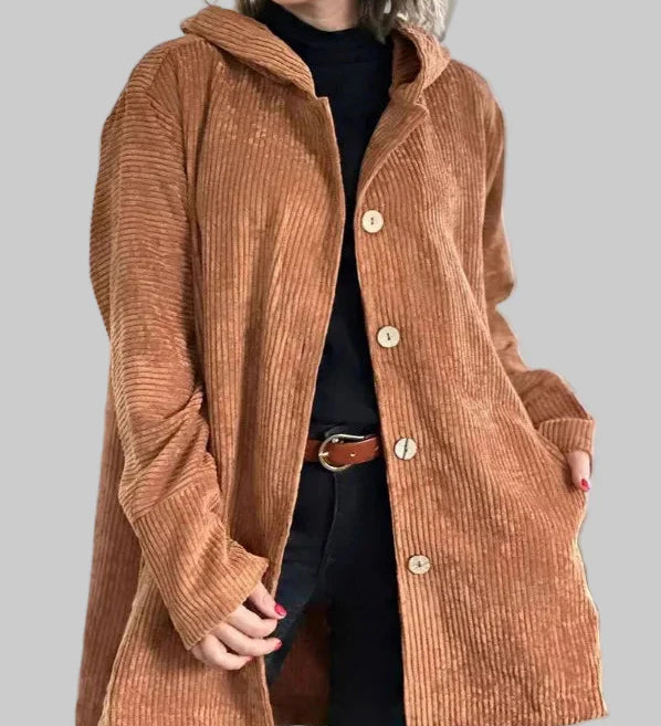 Cordia - Kockás Kabát Kapucnival