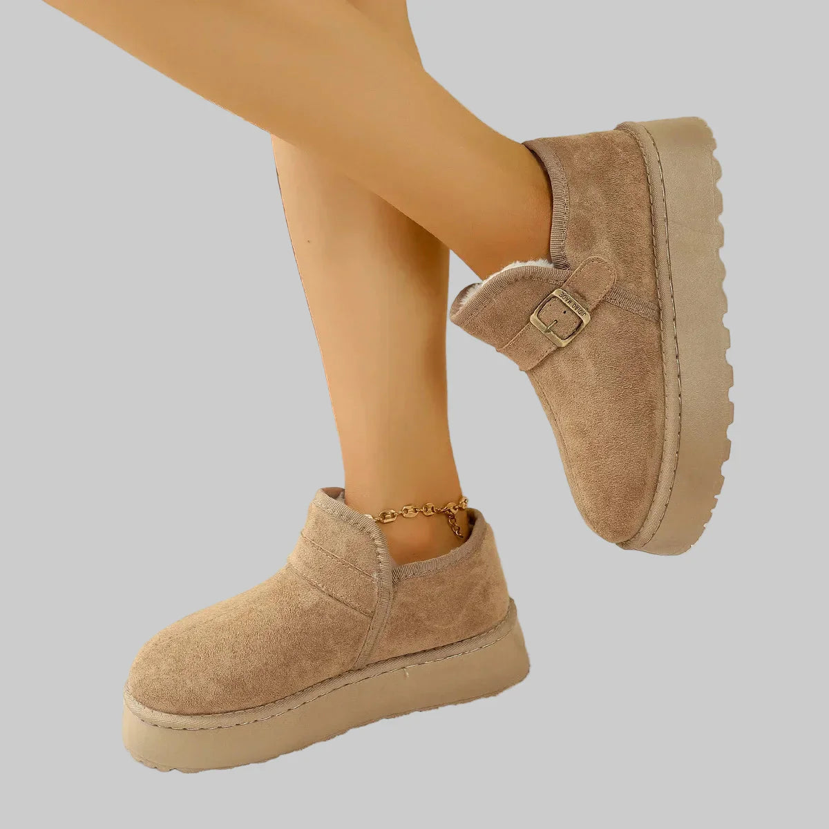 Selene - Meleg bokacsizmák szintetikus szőrme béléssel és velúr hatással