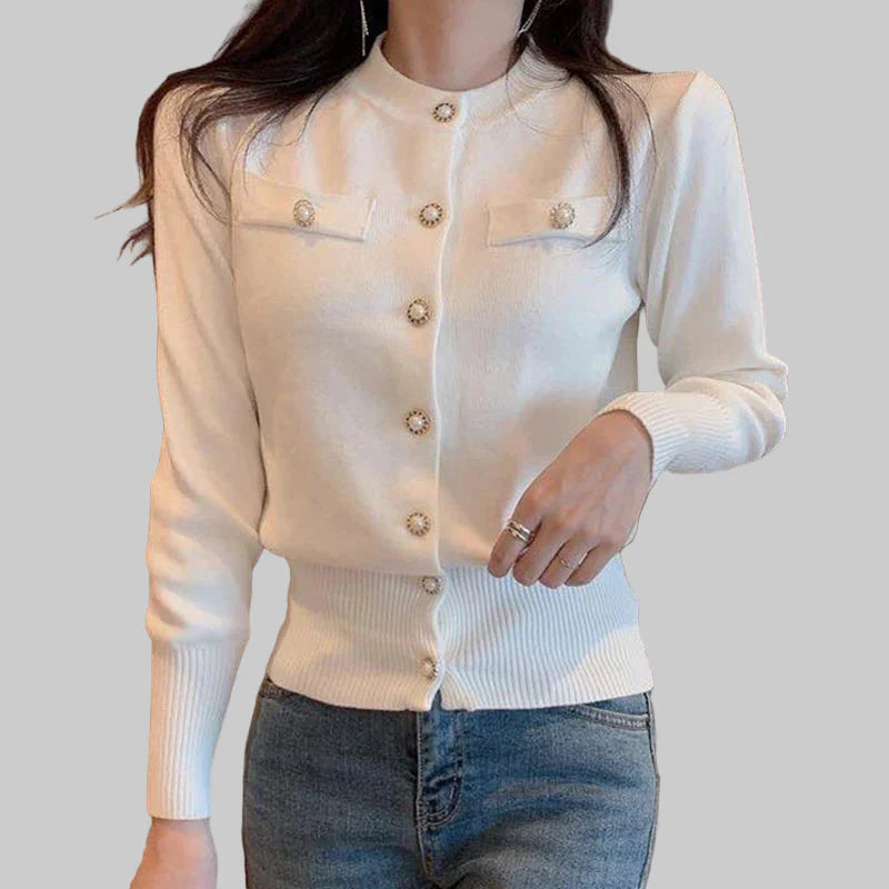 Elena - Rövid kabát gyöngygombokkal