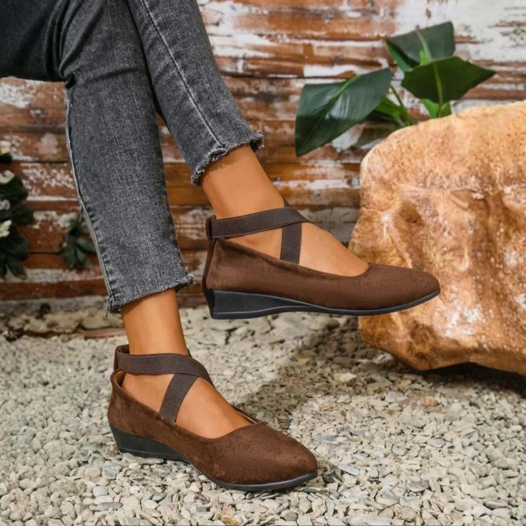 Rozália – Elegáns Wedge Balerina Cipő